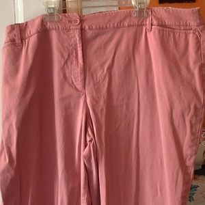 Dusty rose colored EUC crop pants